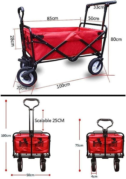 Multi-Function Household Folding Trolley Cart 80KG Capacity 🛒💪